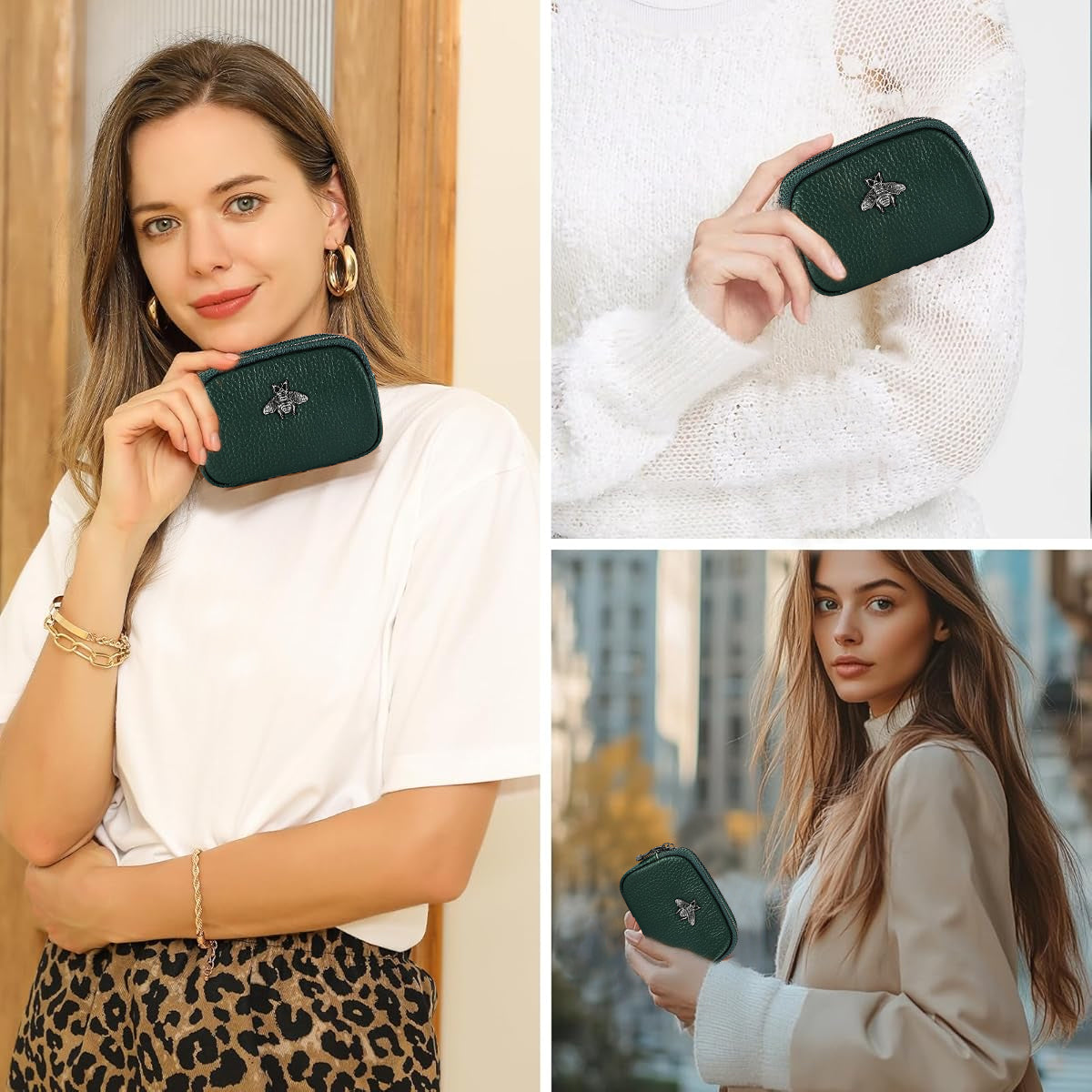 PALAY Women Coin Bag Utility Double Layer PU Small Bag Zipper Pouch Coin Bag Card Bag Purse Bag Cash Bag Birthday Gift Christmas Gift for Women, 11.5x4x7.5cm PALAY Women Coin Bag Utility Double Layer PU Small Bag Zipper Pouch Coin Bag Card Bag Purse Bag Cash Bag Birthday Gift Christmas Gift for Women, 11.5x4x7.5cm
